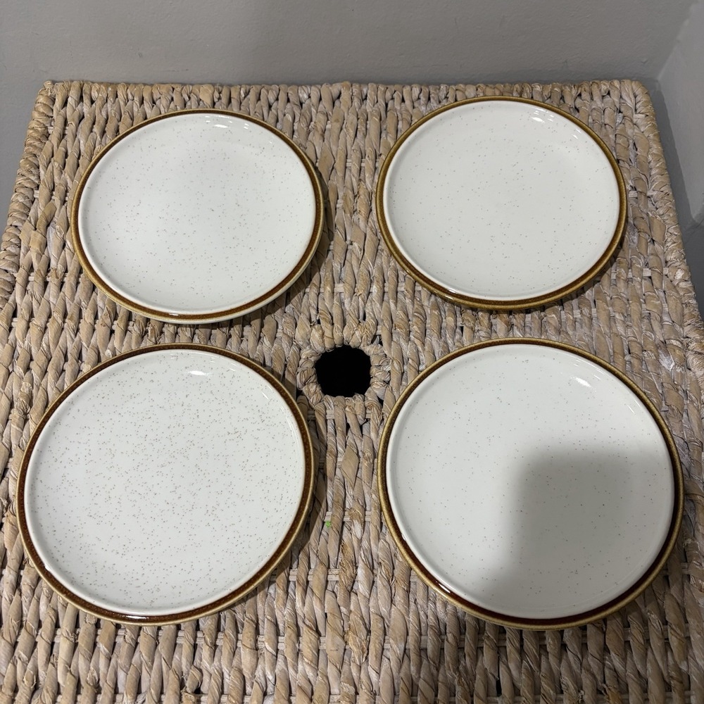 Vintage Mikasa Natural Beauty C9000 Side Bread Plates 6" Rare Set Of 4 Speckled